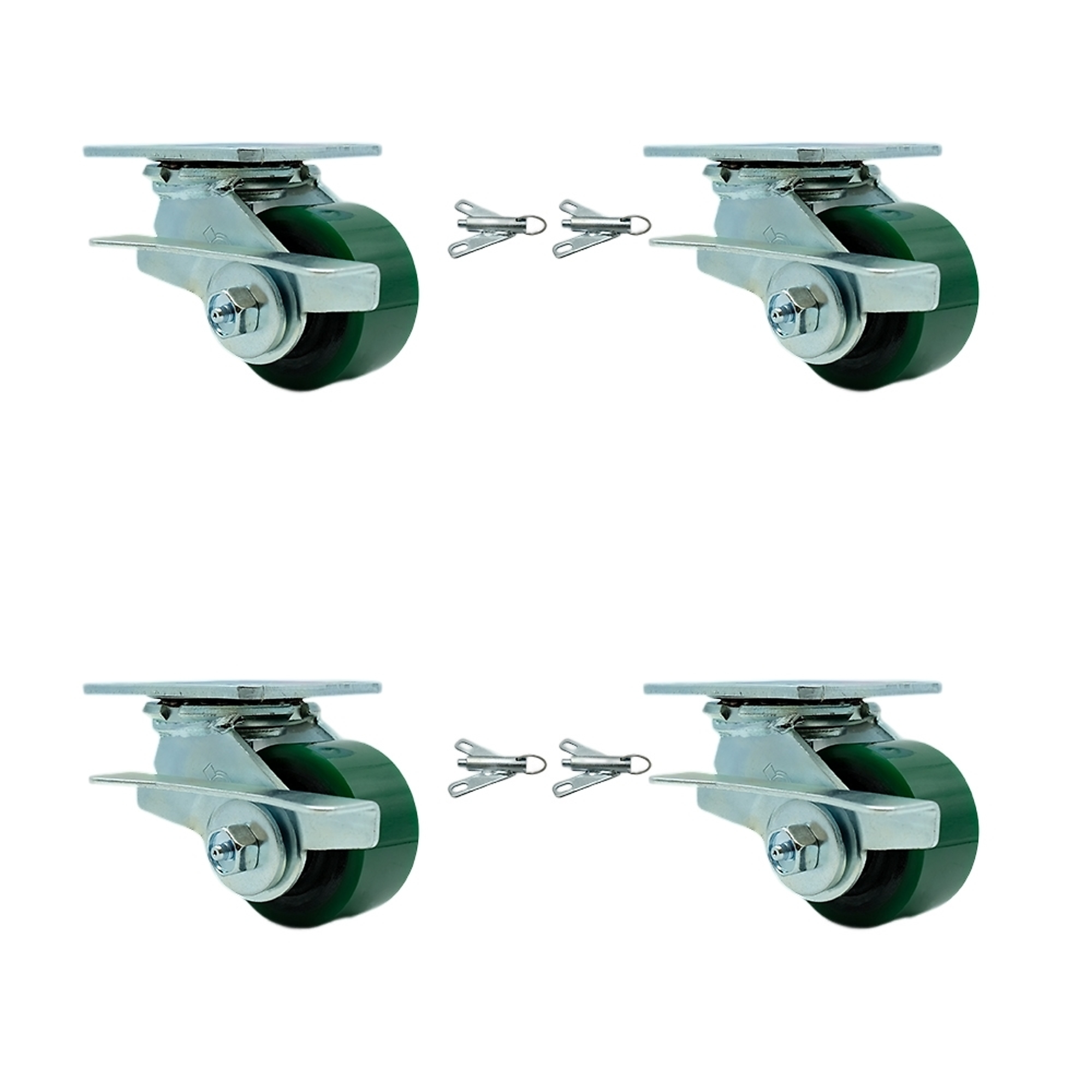 Service Caster, 3 1/4in. x 2in. Plate Casters, Wheel Diameter 3.25 in, Caster Type Swivel, Package (qty.) 4, Model# SCC-30CS3420-PUB-GB-SLB-BSL-2-BSL-2